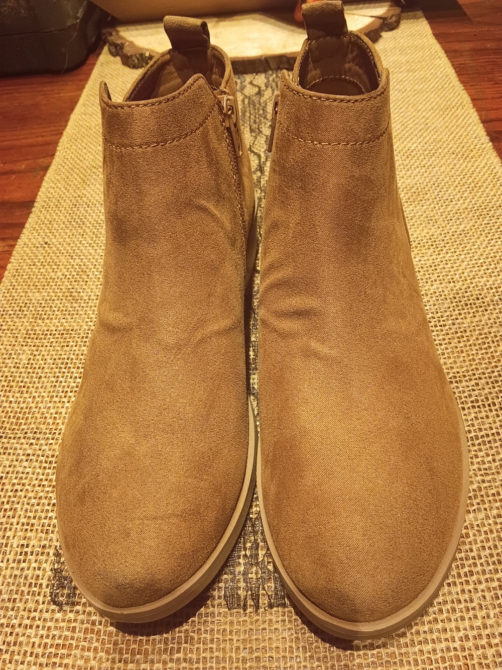 Women's Tan Suede Ankle Boots - Classic Chelsea Style